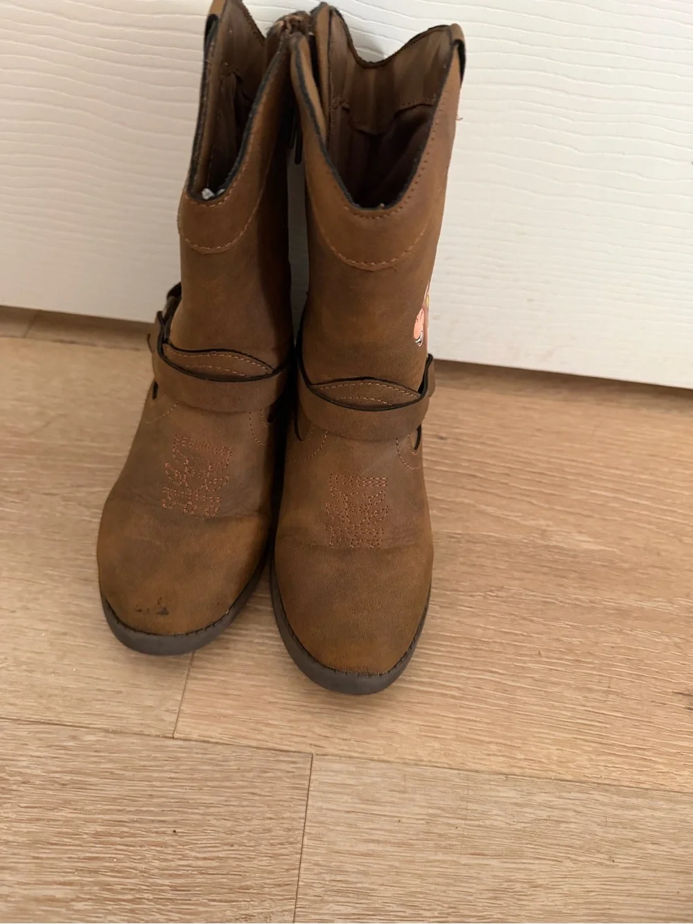 Disney Brown Kids Cowboy Boots with Woody Graphic